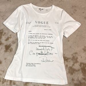 Diane von Furstenberg Vogue Limited Edition Letter from Diana Vereeland T-Shirt